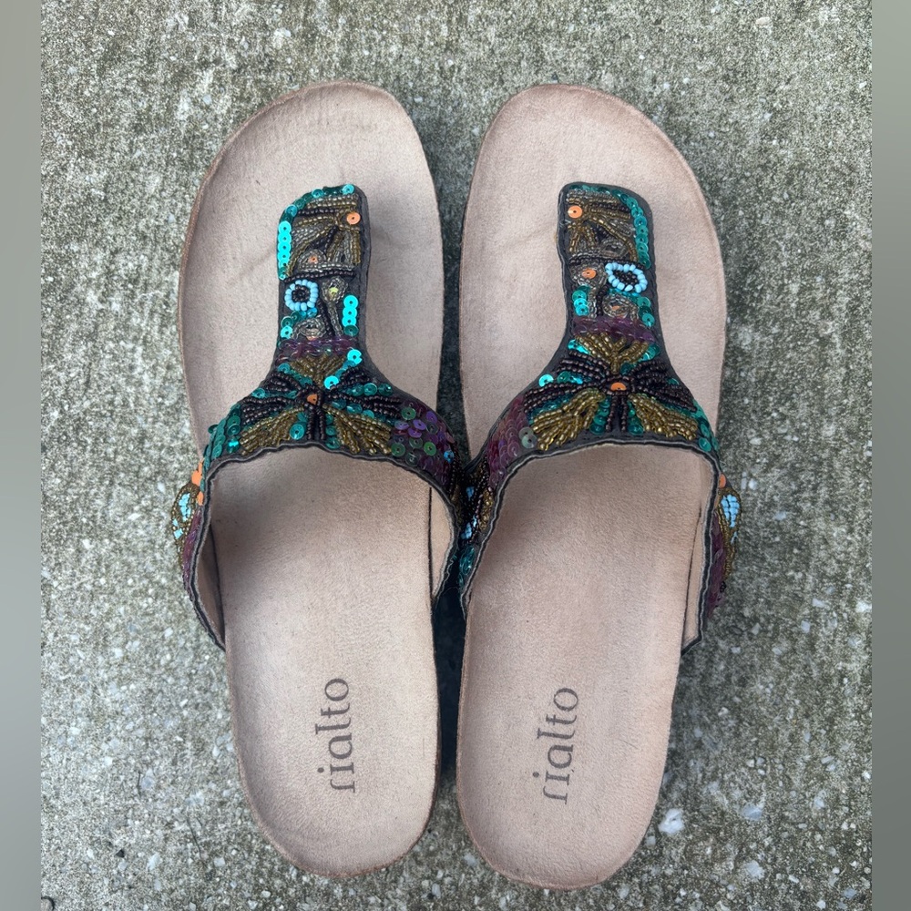 Sequin Embellished Sandals - Picture 5 of 10